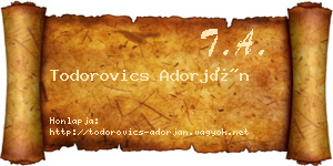 Todorovics Adorján névjegykártya